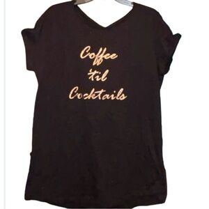 xl women black graphic T-shirt